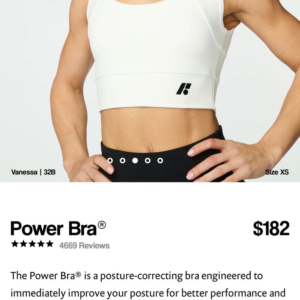 Power Bra White by [Brand]